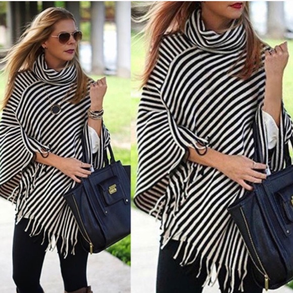 Perfectly Striped Poncho - Picture 3 of 4
